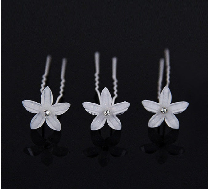 Acrylic five petal diamond flower fork