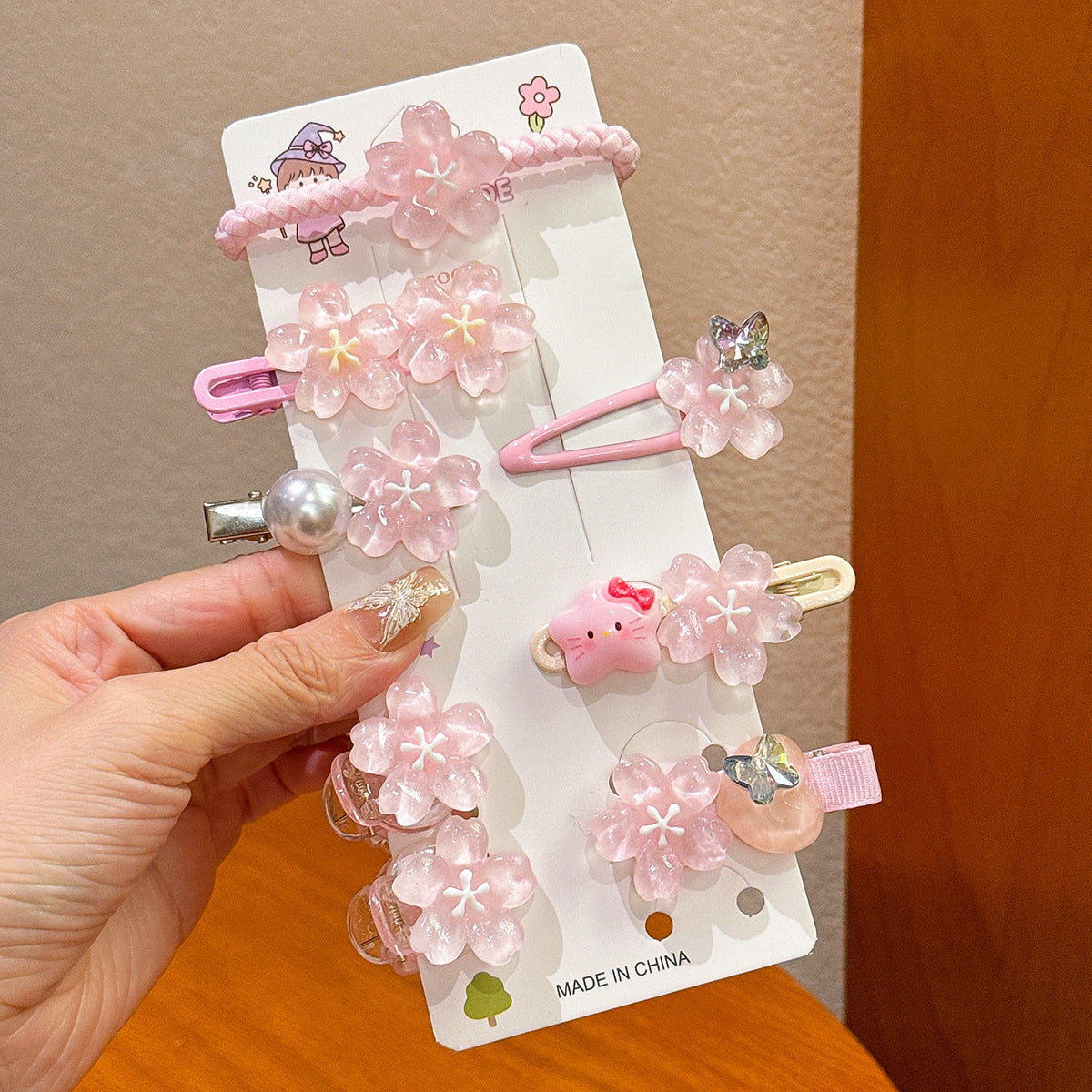 Plastic Hairpin Headdress Flowers Ornament Girls