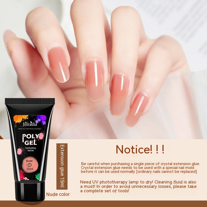 Crystal Extended Glue Nail Beauty UV