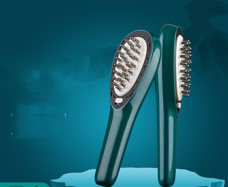 EMS Micro-current Infrared Light Vibration Massage Head Comb