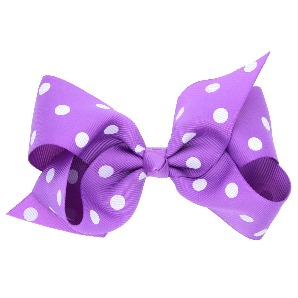 11X6.5CM Polka Dot Bow Hairpin Headwear