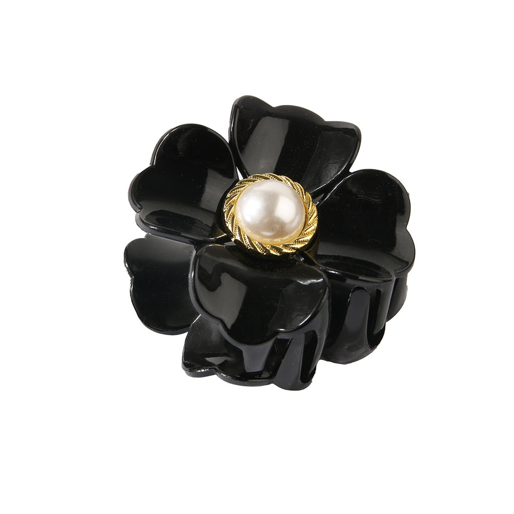French Romantic Flower Clasp Pearl Hairpin Girl