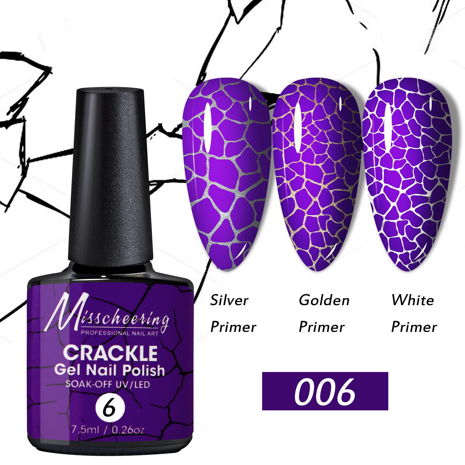 Crackle Nail Crack Glue Cracked Marble Gel Nail Polish