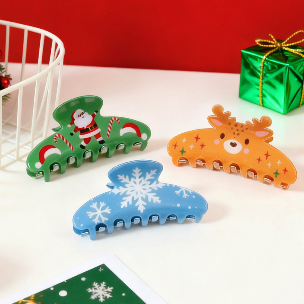 Christmas-themed Atmosphere Hair Clips Shark Clips