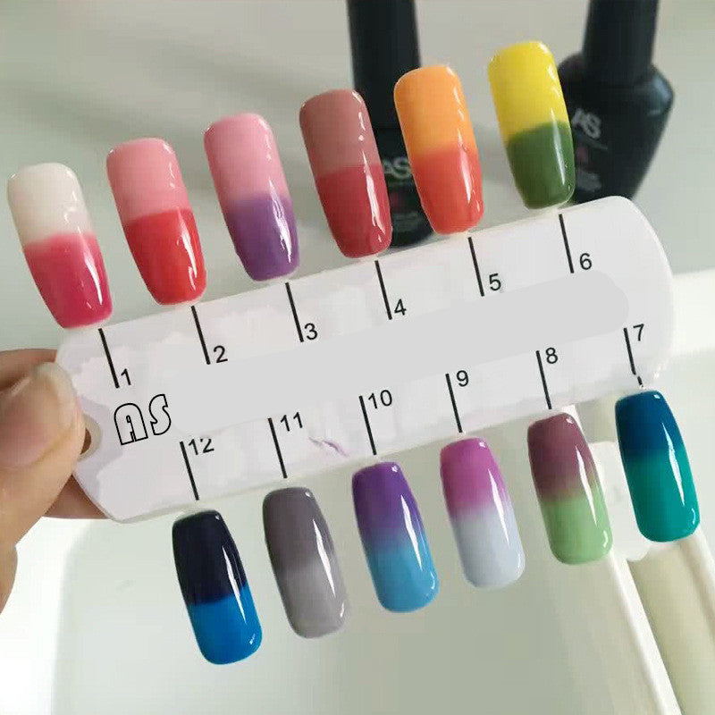 AS Temperature Change Glue Gradient Color Nail Polish Glue Durable Waterproof
