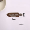 Simple Metal Silver Hair Clip Side-style