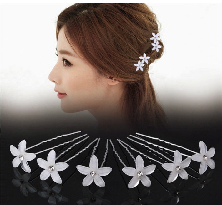 Acrylic five petal diamond flower fork