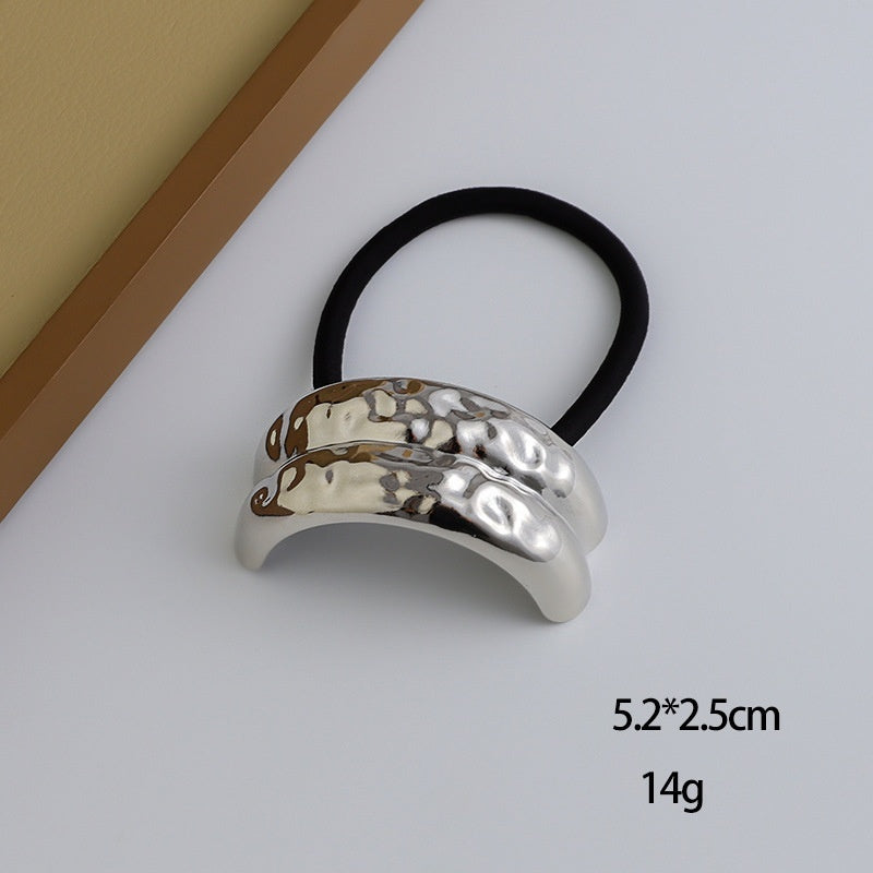 European And American Cold Style Geometric Metal Concave-convex Stretch Retro Head Rope