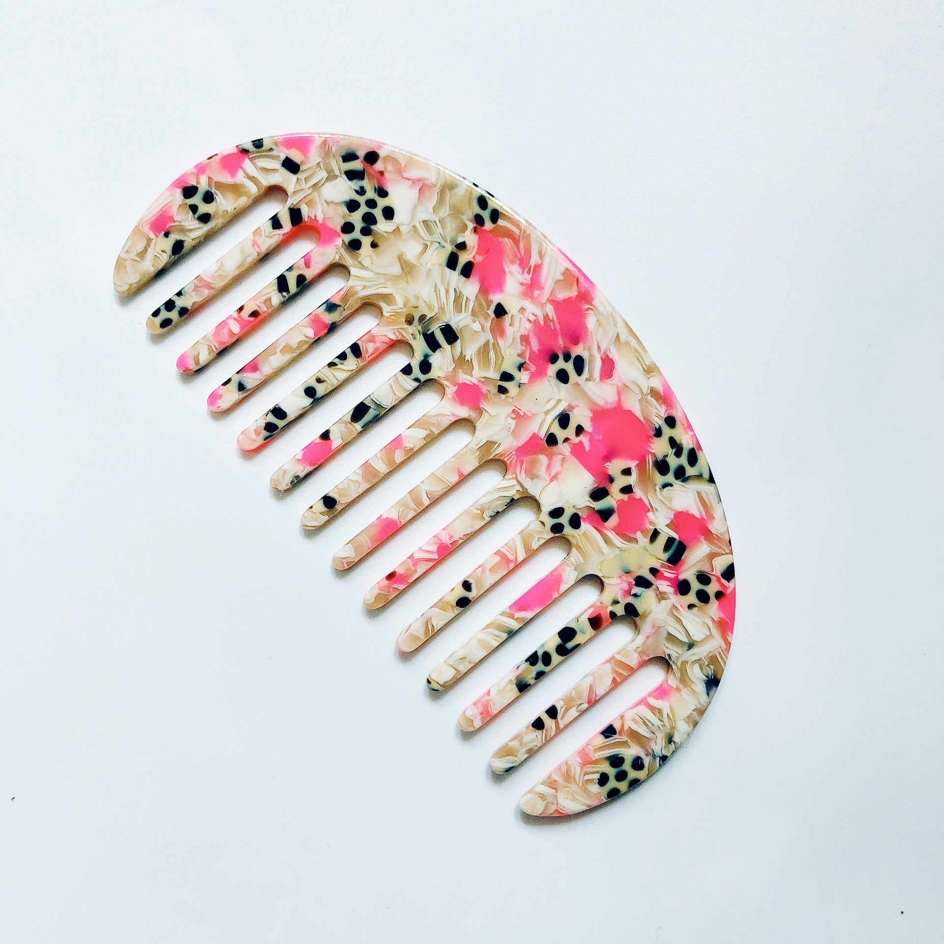 Women's Acetate Plate Semicircle Geometric Comb