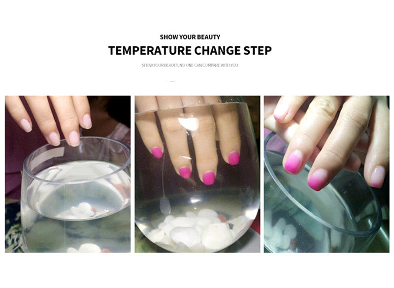 AS Temperature Change Glue Gradient Color Nail Polish Glue Durable Waterproof