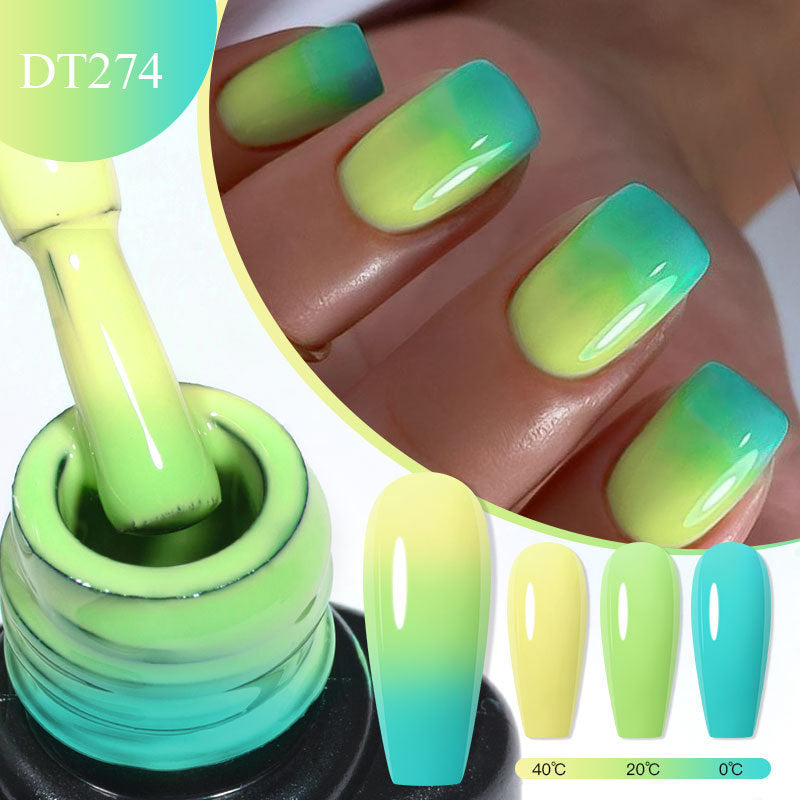 Shimmering Thermal Gel Fashion Nail Polish PU Protective Film For Nail Art