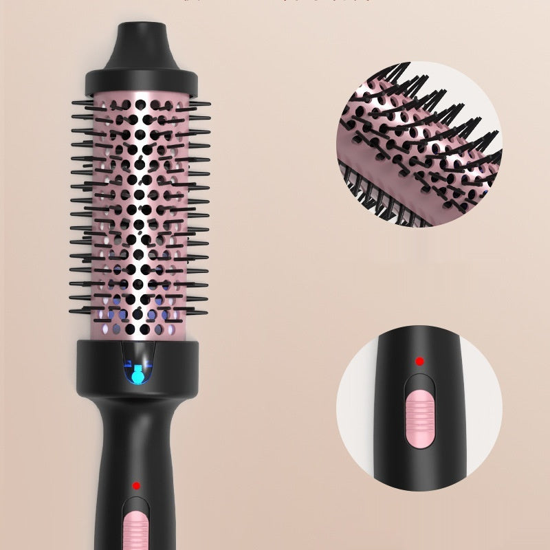 Voluminous Curls Cylindrical Curling Brush Electric Curling Iron Thermal Styling Comb For Short And Long Hair