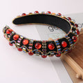 European And American Baroque Color Rhinestone Sponge Hair Hoop
