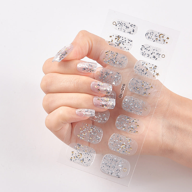 Younail Bronzing Cat's Eye Letters Color Nail Polish Film Nail Stickers Full Stickers