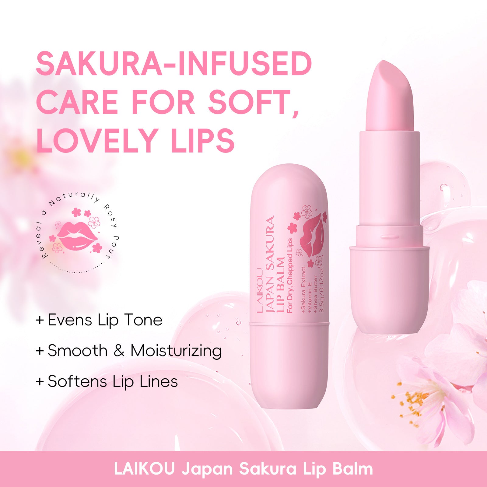 Moisturizing And Hydrating Fruit Flavor Warm Lipstick Containing Vitamin E