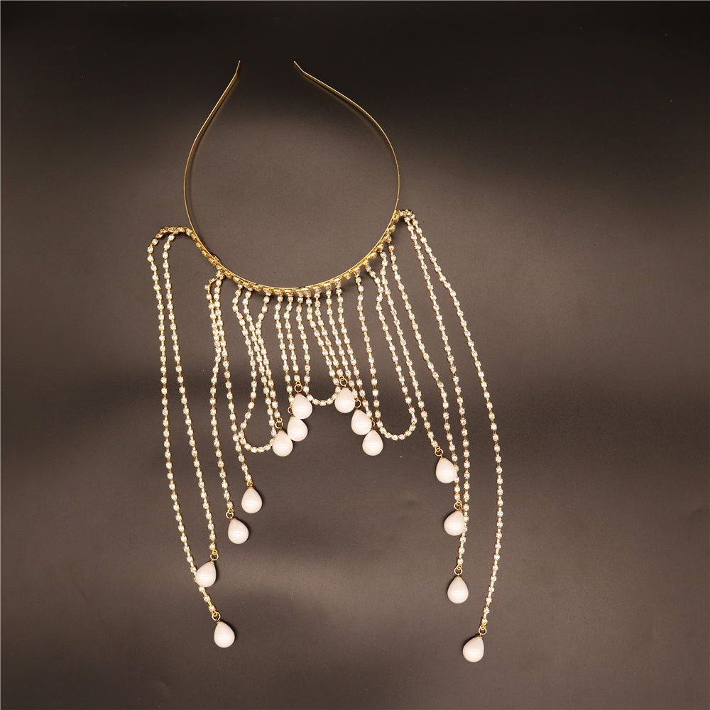Full Bore Exaggerated Long Tassel Hair Chain