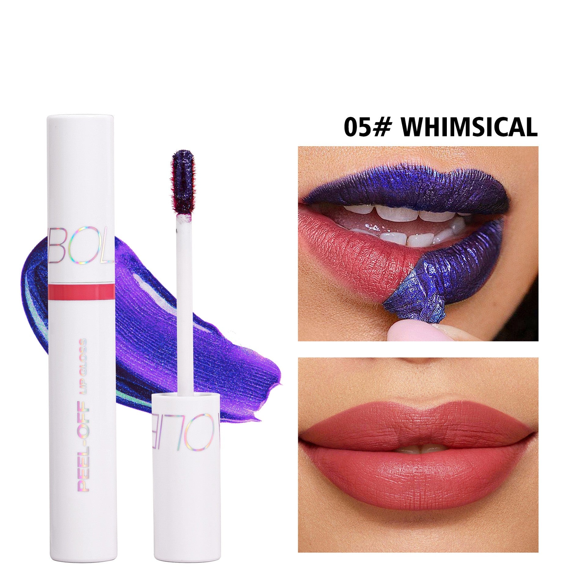 Tearing Type Lip Gloss Matte Finish Universal For Skin Type