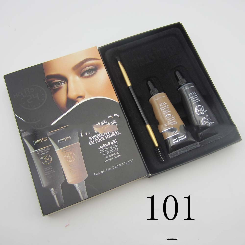 Two-color liquid eyebrow cream set