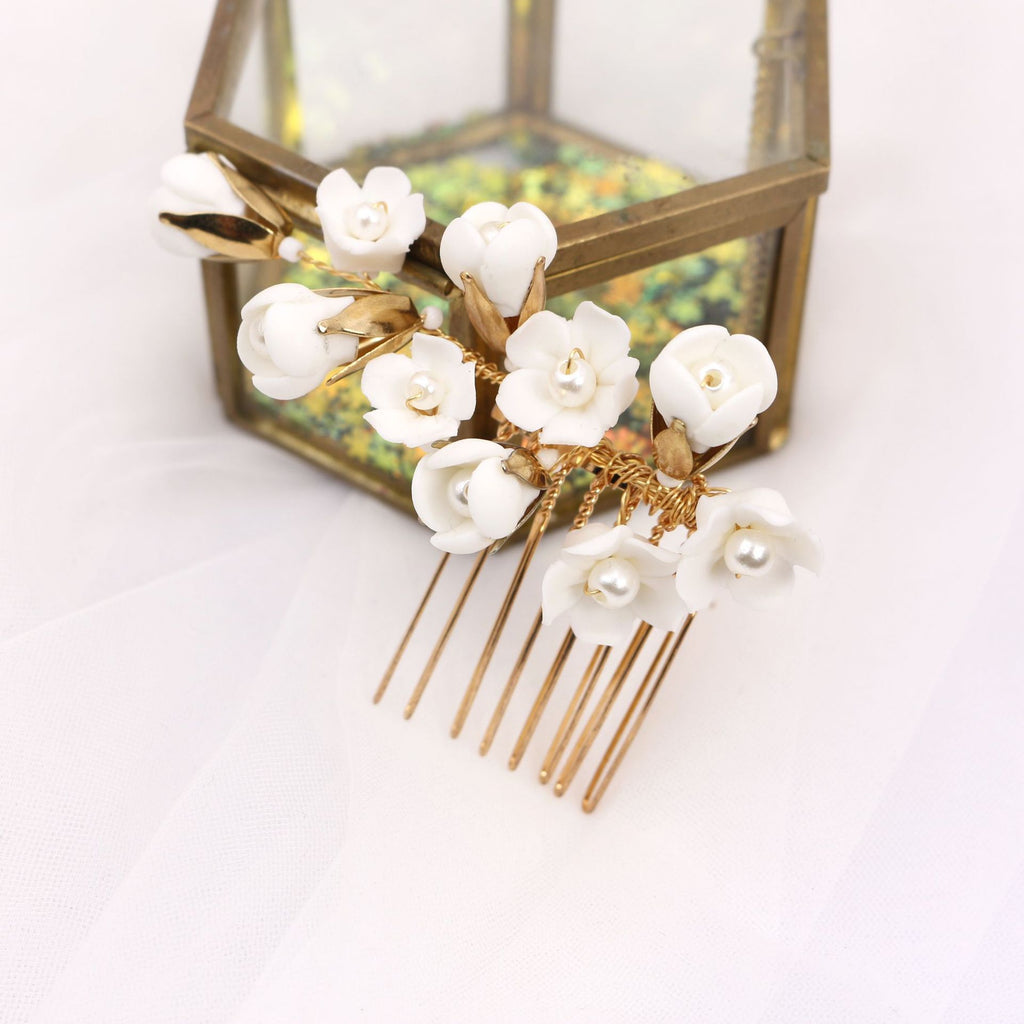 Handmade Pearl Bridal Hair Comb