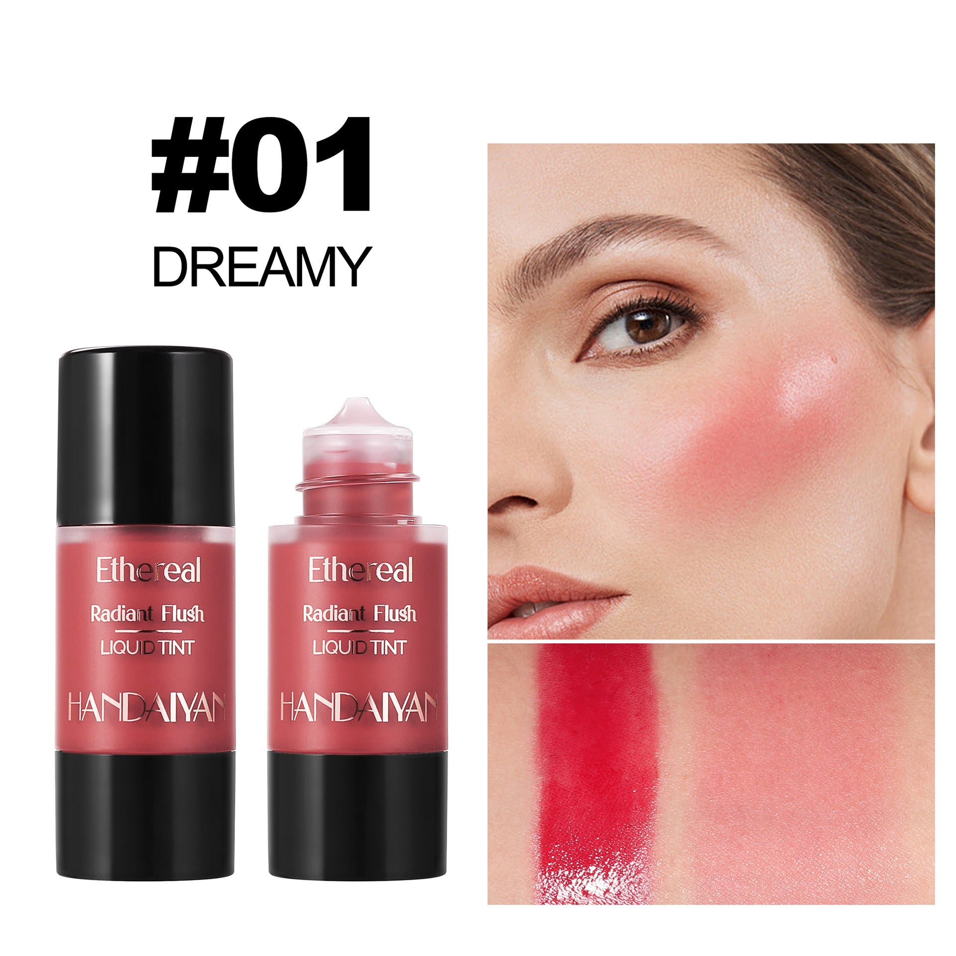 Handaiyan Liquid Blush Press Type 6 Colors Thin And Glittering
