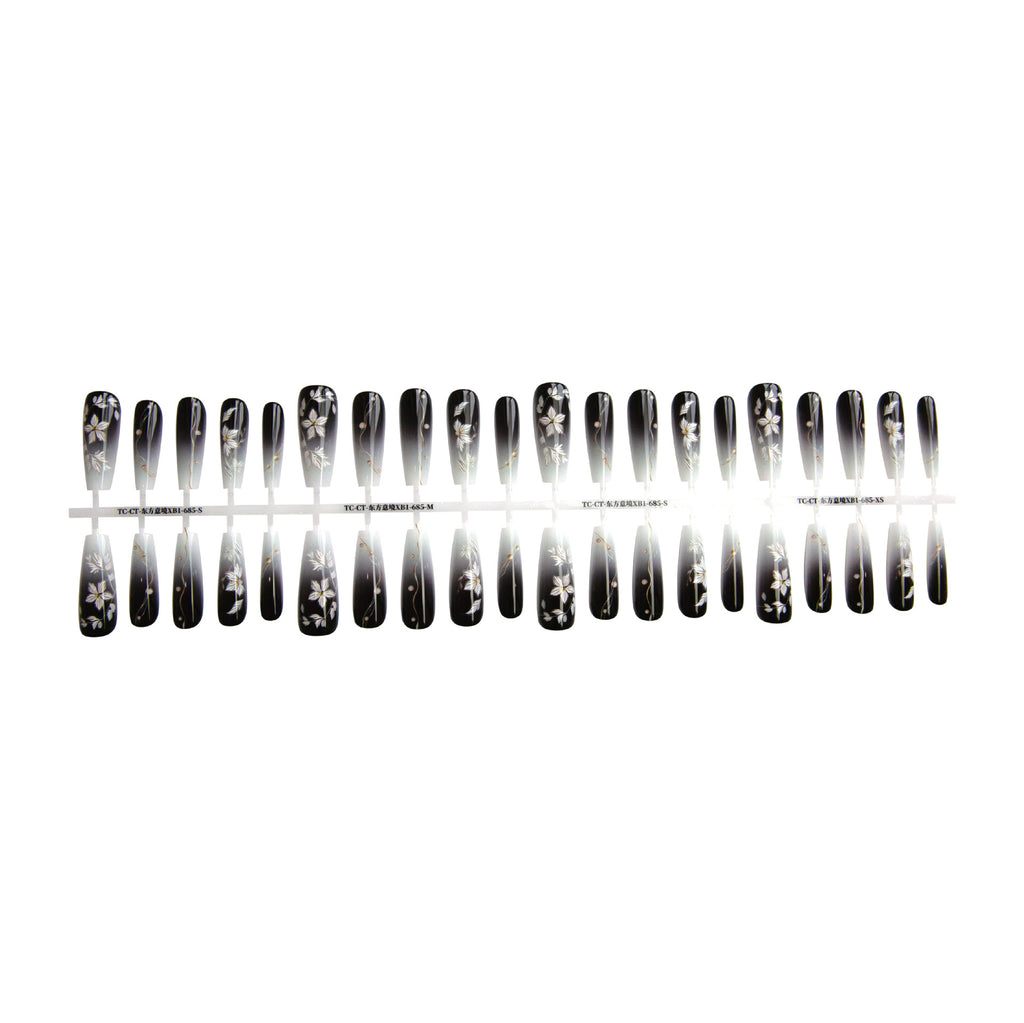 New Chinese Ancient Style Flower New Year Dark Prefabricated Nail Tip Wear Armor