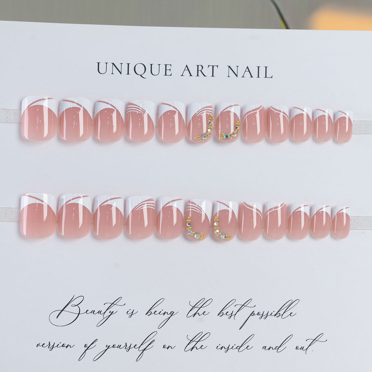 Wear Manicure Nail Piece Removable White