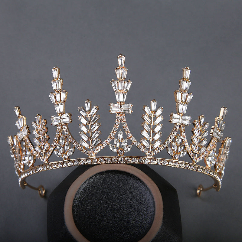 Korean Bridal Crown Jewelry Performance Alloy Pearl Headwear