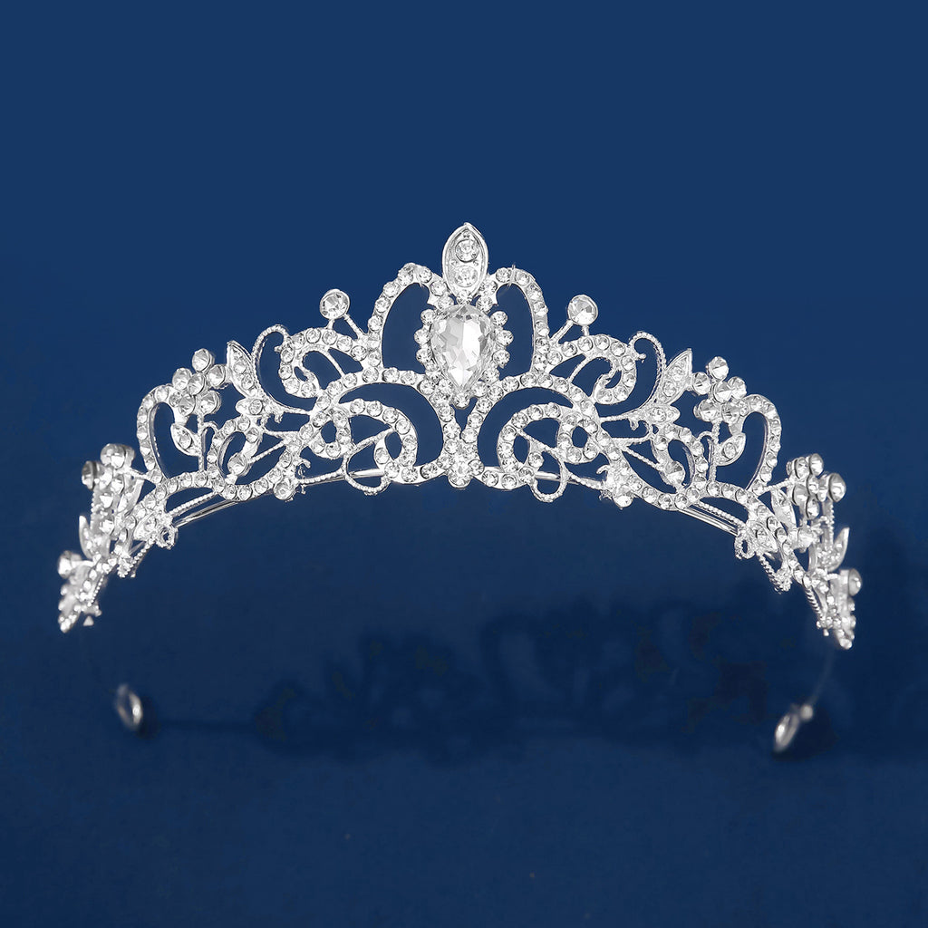 Electroplated Alloy Women's Semicircle Crown With Diamond