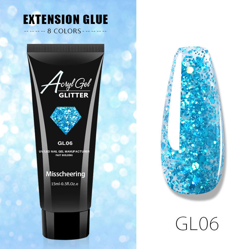 Acryl Gel Glitter Nail Extension Gel Painless and Rapid Nail Extension