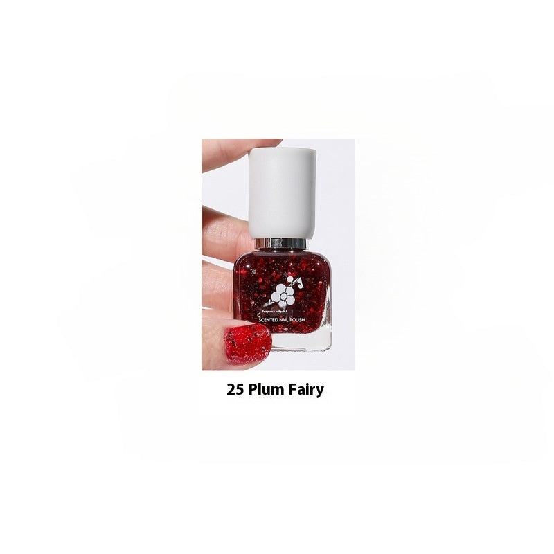 Wutering Water-based Quick-drying Baking-free Long-lasting Tearable Popular Color White Fragrance-retaining Nail Polish