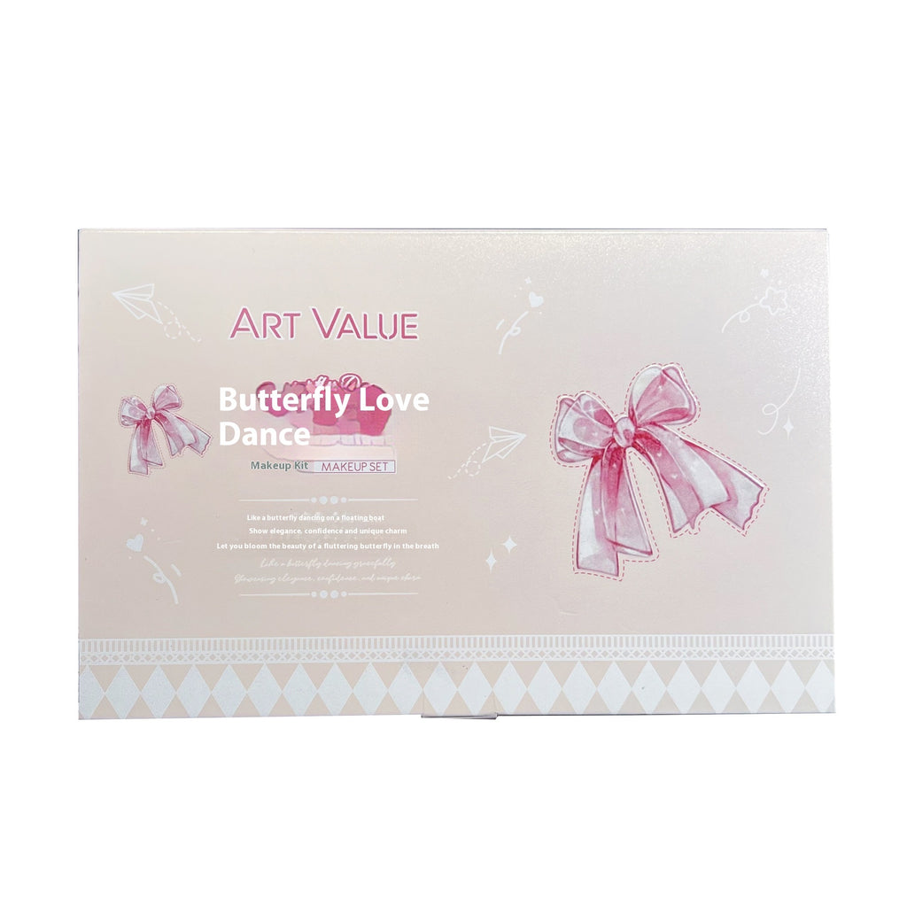 Art Value Butterfly Colored Box Suite Blush Necklace Matte Lip Mud