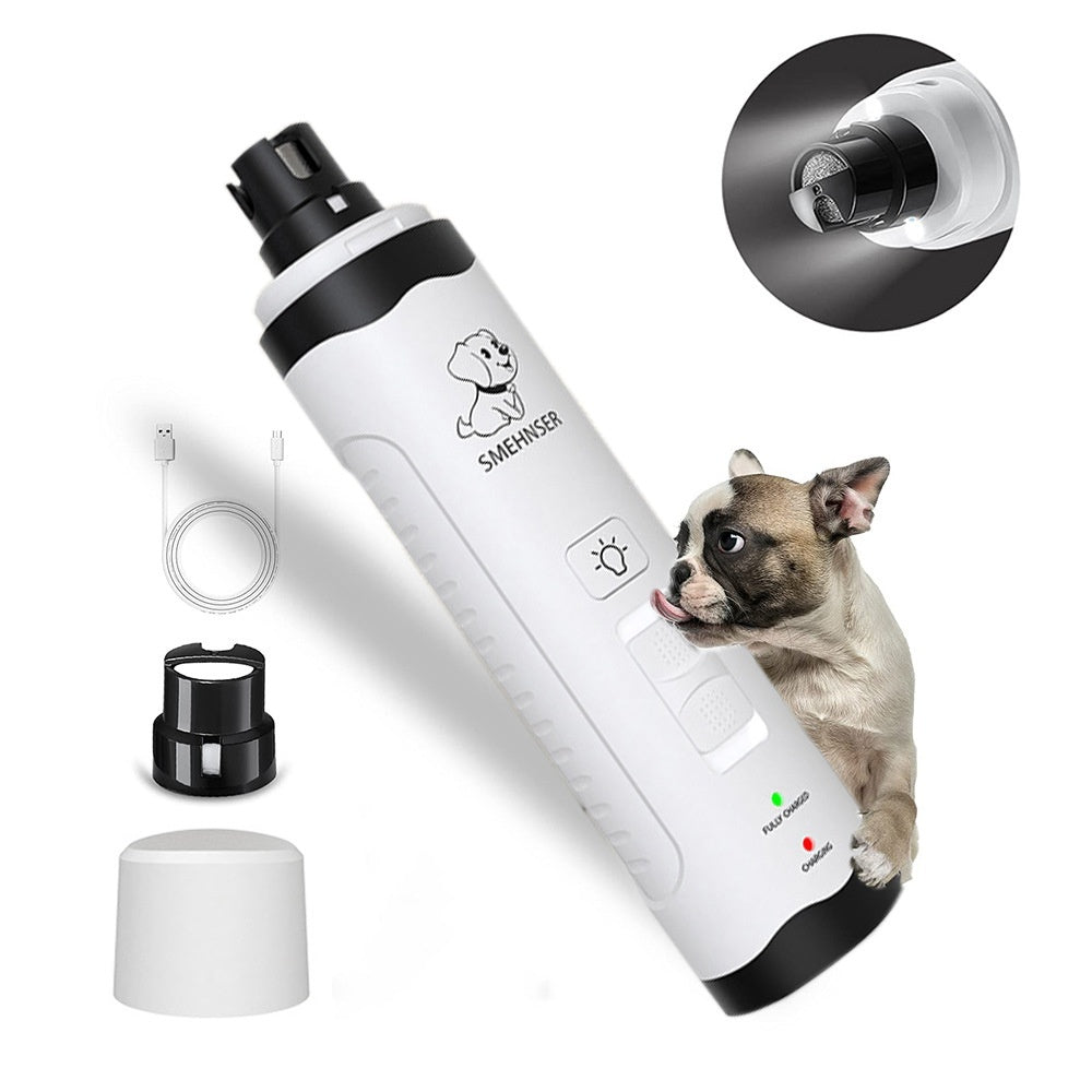 Smehnser Pet Automatic Nail Piercing Device 3-speed LED Electric