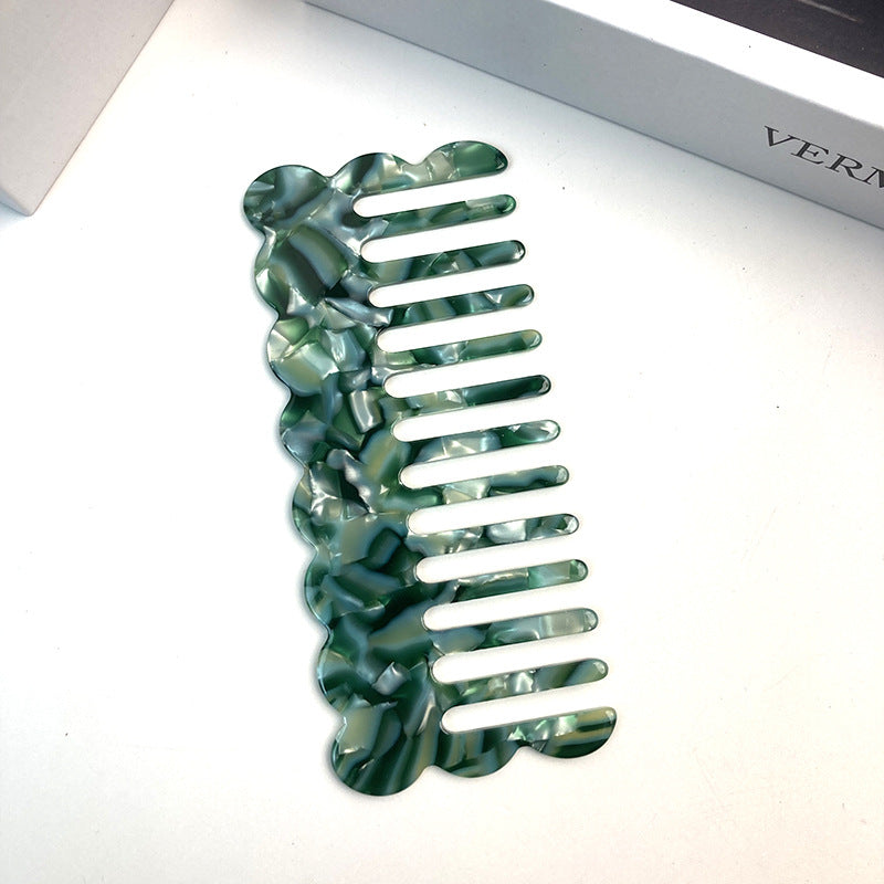 Acetate Board Geometric Simple Retro Cute And Graceful Wave Hairdressing Comb