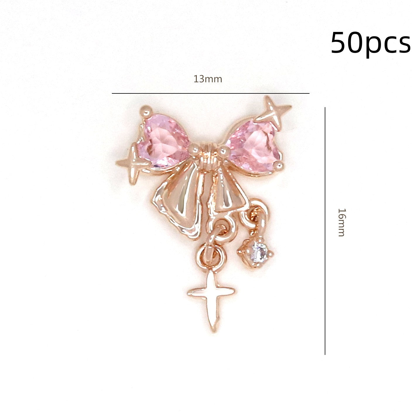 Climate Flowers Bow Zircon Nail Ornament Zircon