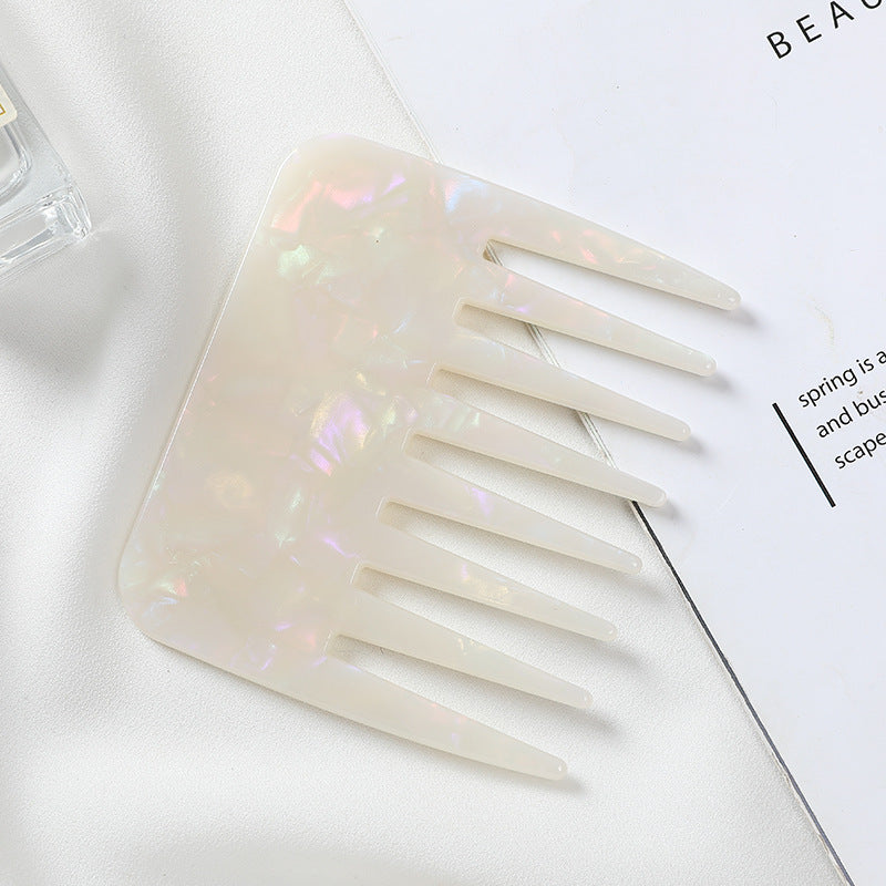 Fashion Exquisite Marble Cellulose Acetate Tablets Anti-static Comb