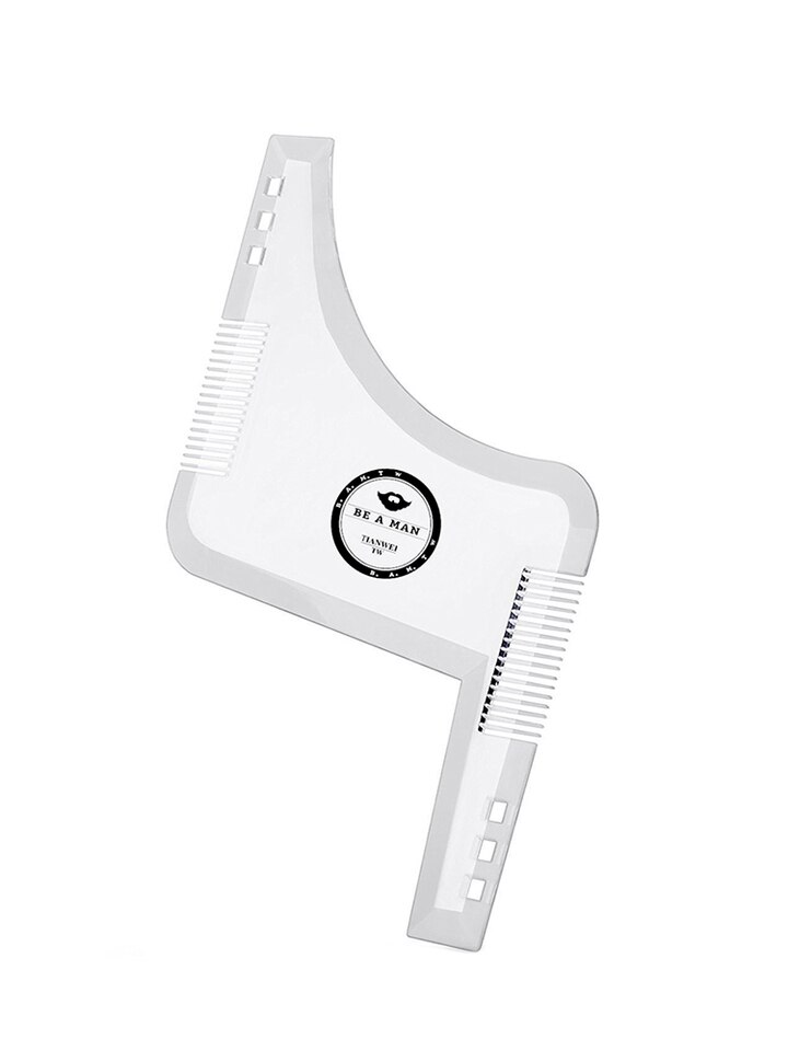 Transparent Appearance Double-sided Beard Styling Comb Modeling Template Ruler Modeling Tool Beard Comb