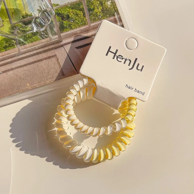 Telephone Wire Hair Ties Hair Rope Hair-binding High Elasticity Not Tight Hair