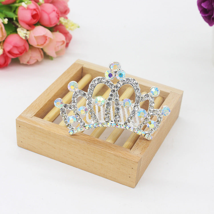 New Bridal Hair Accessories Crown Diamond Comb Full Diamond Alloy