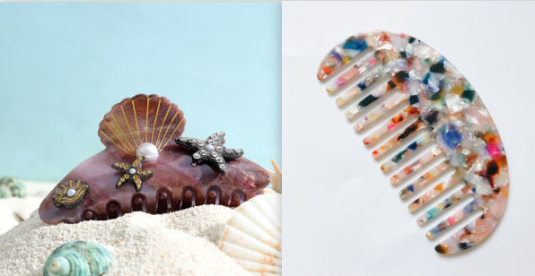 Ocean Acrylic Starfish Shell Temperament Seabed Barrettes