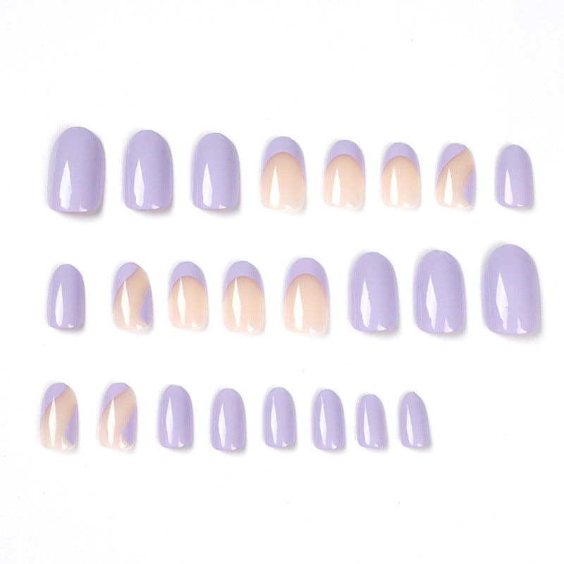 Short Round False Nail Patch