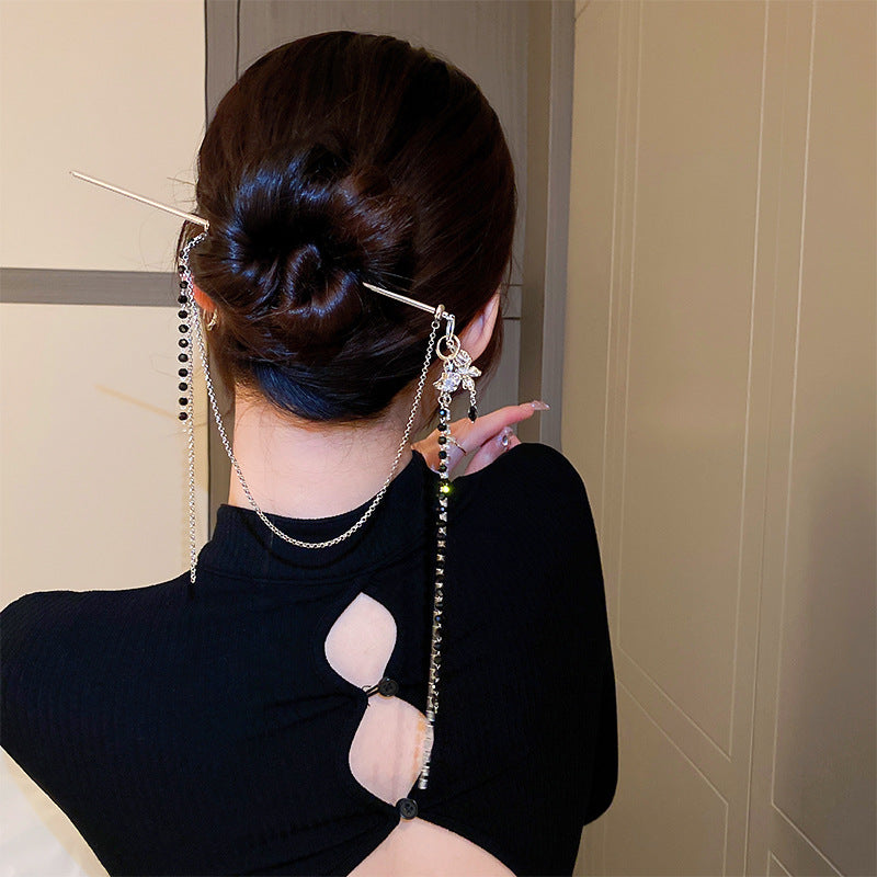 Cold Butterfly Diamond Crystal Hairpin Personality