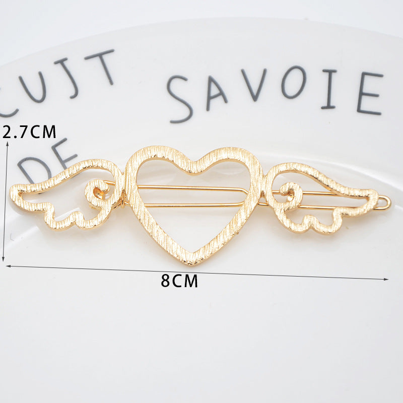 Cute Bow-knot Cupid And Heart-shaped Alloy Hair Clip With A Five-pointed Star Design