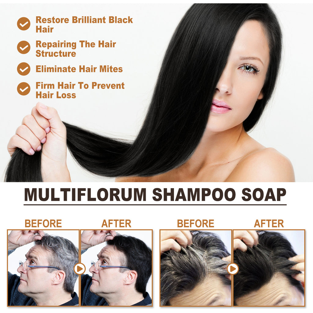 Polygonum Multiflorum Shampoo Soap Hair Root Repair