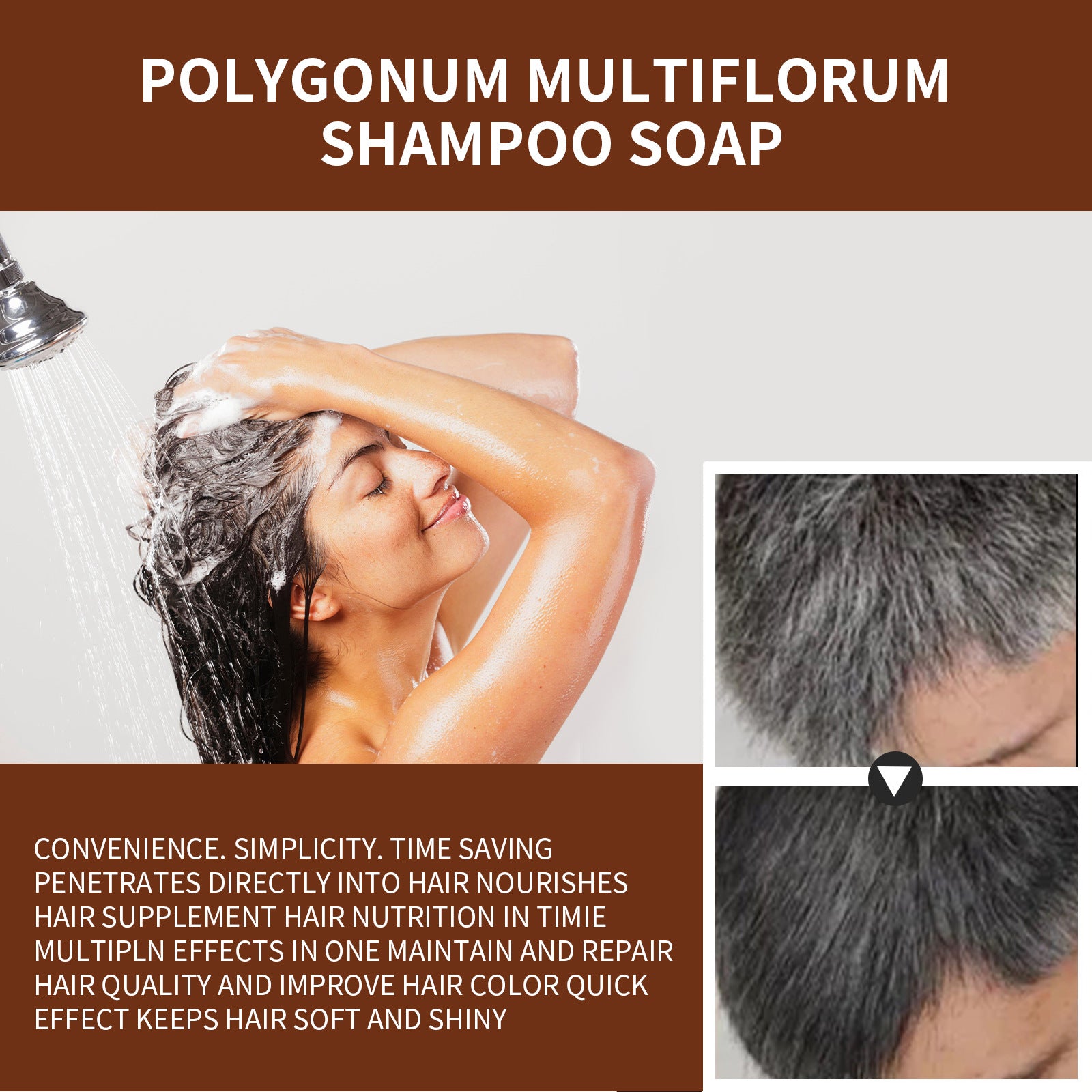 Shampoo Soap Polygonum Multiflorum Repair Natural Darkening