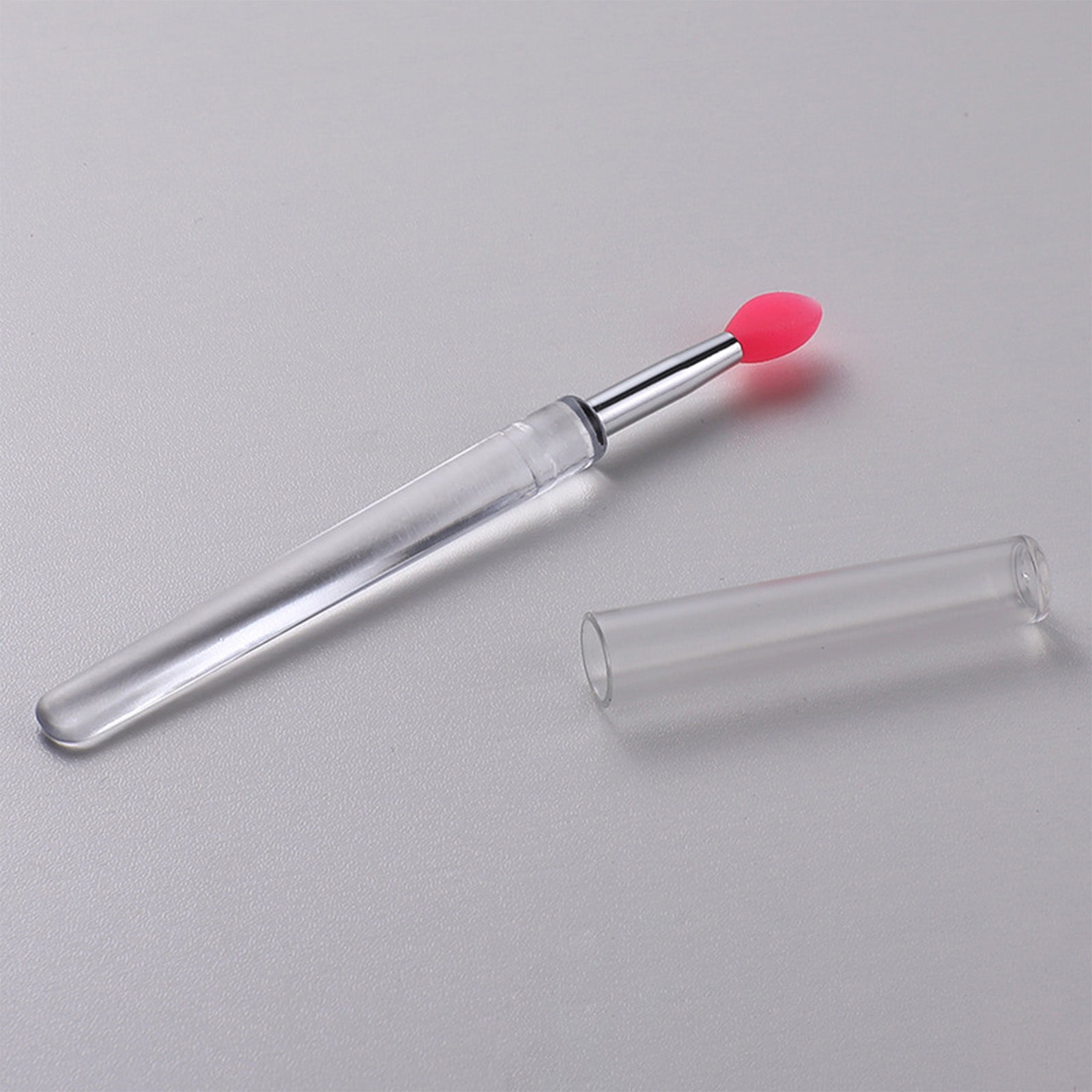 Reusable Silicone Lip Brush Set For Lipstick, Gloss, Balm, Mask & Scrub - Hygienic Caps, 8 Colors