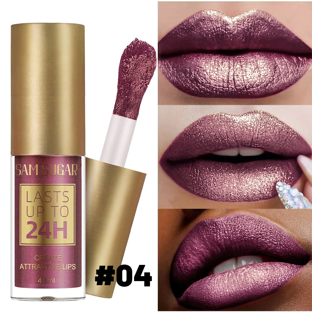 6-color Lifting Thin And Glittering Pearlescent Lip Lacquer