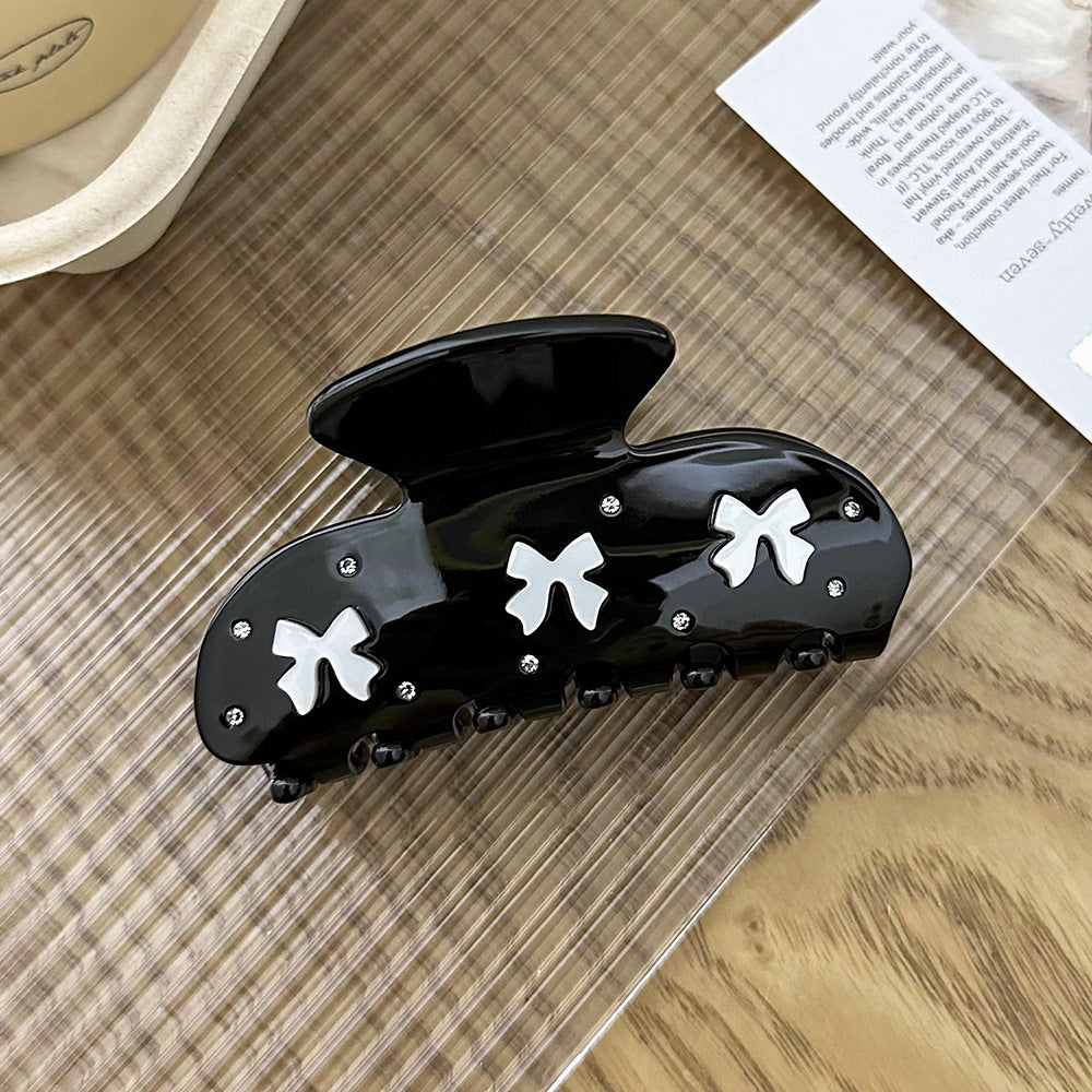 Real Acetic Acid Grip Night Elf Rhinestone Butterfly French Diamond Shark Clip