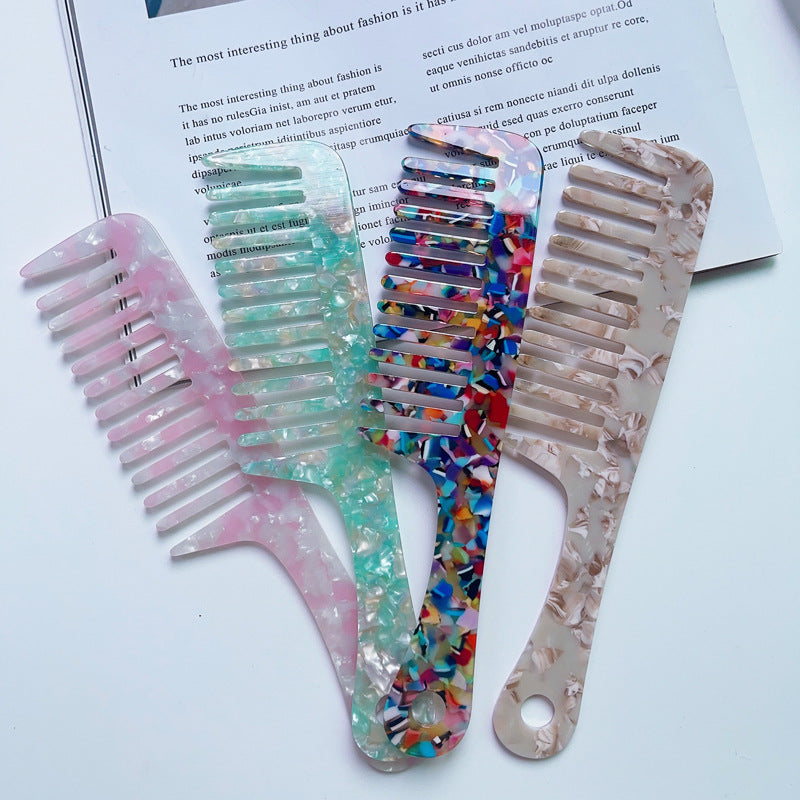 Fashion Acetate Comb Marble Texture