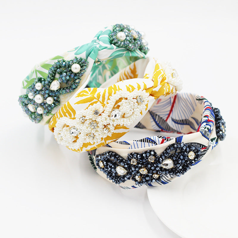 Korean Style Colored Fabric Cross-knotted Headband