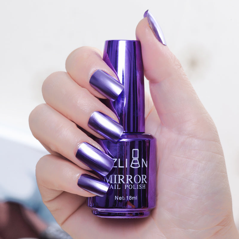 SZLIAN Mirror silver nail polish metal color stainless steel